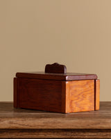 Handmade Wood Box with Rose Motif, USA, Early 20th Century