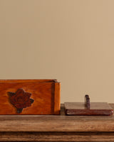 Handmade Wood Box with Rose Motif, USA, Early 20th Century
