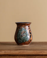 Signed Studio Pottery Vase w/ Eagle, USA, 1970's
