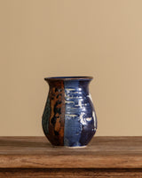 Signed Studio Pottery Vase w/ Eagle, USA, 1970's