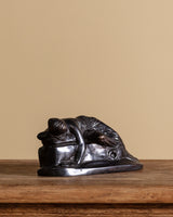 Cast Metal Reclining Figure Sculpture, France, Early 20th Century