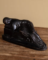 Cast Metal Reclining Figure Sculpture, France, Early 20th Century