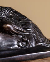 Cast Metal Reclining Figure Sculpture, France, Early 20th Century