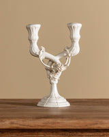 Handmade Italian Ceramic Twisted Candelabra, Mid-20th Century