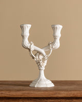 Handmade Italian Ceramic Twisted Candelabra, Mid-20th Century