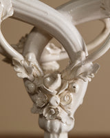Handmade Italian Ceramic Twisted Candelabra, Mid-20th Century