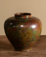 Mottled Patina Bronze Vase, Japan, Early 20th Century