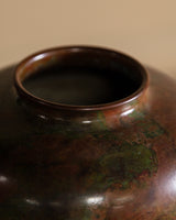Mottled Patina Bronze Vase, Japan, Early 20th Century