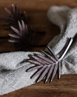 Set of 6 Metal Leaf Napkin Rings, France, Mid-20th Century