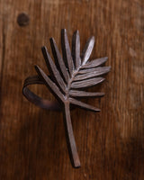 Set of 6 Metal Leaf Napkin Rings, France, Mid-20th Century