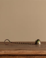 Twisted Brass Dome Candle Snuffer, Europe, Early 20th Century