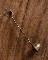 Twisted Brass Dome Candle Snuffer, Europe, Early 20th Century