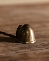 Twisted Brass Dome Candle Snuffer, Europe, Early 20th Century