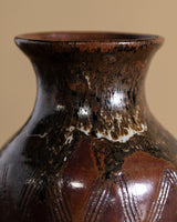 Studio Pottery Line Texture Vase, USA, 1970's