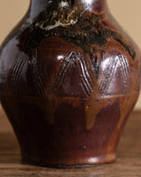 Studio Pottery Line Texture Vase, USA, 1970's