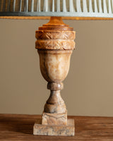 Hand Carved Alabaster Urn Lamp, Italy, 1930s