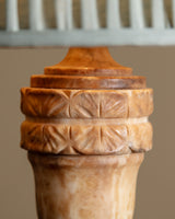 Hand Carved Alabaster Urn Lamp, Italy, 1930s