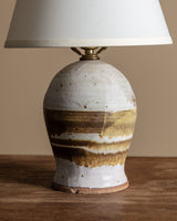 Signed Studio Pottery Table Lamp, United States, 1960s