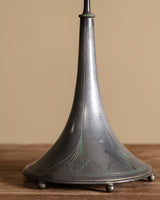 Art Nouveau Ginkgo Pewter Table Lamp, Germany, 1910s