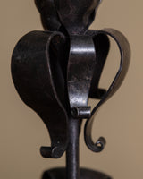 Art Nouveau Iron Scrollwork Table Lamp, France, 1920s