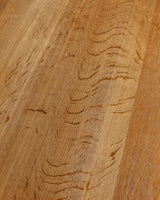 Solid Oak Notched Trestle Dining Table, France, 1960s