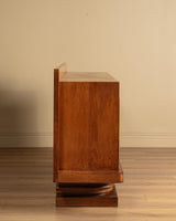 Oak Architectural Sideboard by Francisque Chaleyssin, France 1945