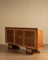 Oak Architectural Sideboard by Francisque Chaleyssin, France 1945