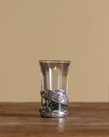 Pewter & Glass Fish Shot Glass