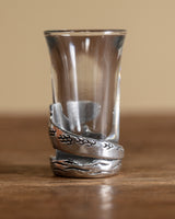 Pewter & Glass Fish Shot Glass