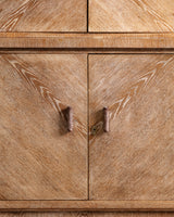Art Deco Cerused Oak Four Door Hutch, France, 1940s