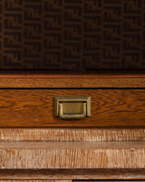 Art Deco Cerused Oak Four Door Hutch, France, 1940s