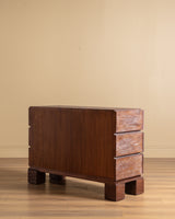 Cerused Dark Oak Six-Drawer Dresser, France, 1950's