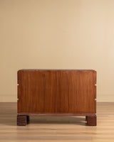 Cerused Dark Oak Six-Drawer Dresser, France, 1950's