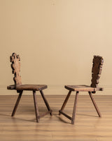 Pair of Primitive 18th Century Continental Side Chairs