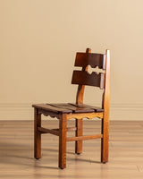 Set of 6 "Razor Blade" Oak Chairs, Attributed to Henning Kjaernulf, 1960's