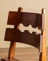 Set of 6 "Razor Blade" Oak Chairs, Attributed to Henning Kjaernulf, 1960's