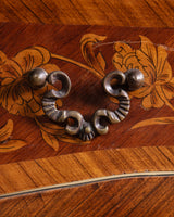 Kingwood & Boxwood Floral Inlaid Double-Sided Desk, France, Early 20th Century