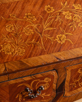 Kingwood & Boxwood Floral Inlaid Double-Sided Desk, France, Early 20th Century