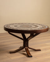 Danish Tile Coffee Table Manner of HM Sofaborde, Denmark, 1970s