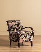 Pair of Jindrich Halabala Lounge Chairs in Rich Floral, 1940's