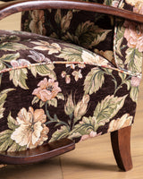 Pair of Jindrich Halabala Lounge Chairs in Rich Floral, 1940's