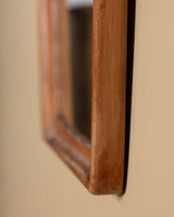 Carved Wood Scalloped Top Mirror, Italy, 1960s