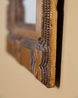 Tramp Art Gilt Mirror, United States, 19th Century
