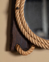 Rope Wrapped Porthole Mirror, France, 1970s