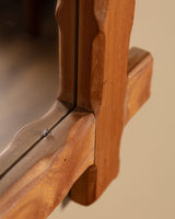 Brutalist Oak Cross Corner Frame Mirror #2, France, 1980s