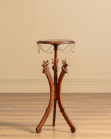 Black Forest Carved Stag Tripod Table, Germany, 19th Century