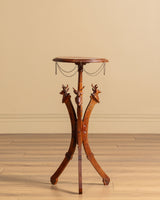 Black Forest Carved Stag Tripod Table, Germany, 19th Century