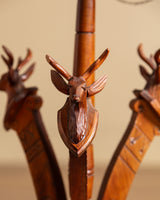 Black Forest Carved Stag Tripod Table, Germany, 19th Century