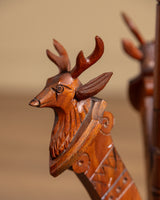 Black Forest Carved Stag Tripod Table, Germany, 19th Century