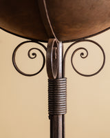 Dutch Art Deco Wrought Iron Torchiere Floor Lamp, Netherlands, 1920s